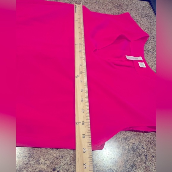 Tacera Sleeveless V Neck Shift Dress Hot Pink Relaxed Fit Womens Size Medium - Picture 12 of 14
